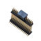 Dual Row SMT Right Angle Header Connector 1.27 Mm Pitch   PA9T 2x20 Pin