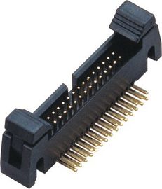 40P PA9Tの黒UL94V-0の掛け金ヘッダー1.27mmのイジェクター ヘッダーの直角の短い管のパッキング