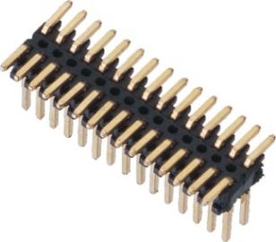 帽子H=1.4の巻き枠のパッキング金のフラッシュROHSとのSMT LCP 0.80*1.20 Pinヘッダーの黒の二重列