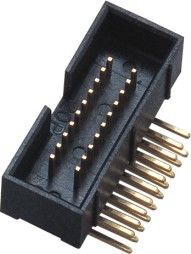 真鍮の金のフラッシュ90°のすくい箱ヘッダーのコネクター1.27*2.54mm 2*10P PA9T 30%GF UL94V-0