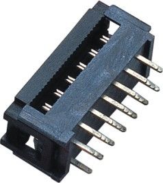 1.27ピッチ14ピンすくいのソケットPBTの黒30%GFのサンプル自由な接触の物質的な黄銅ROHS