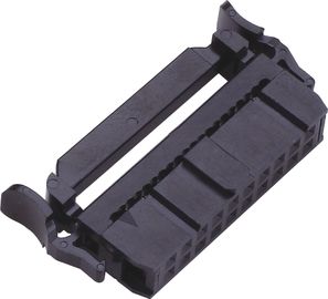 2.54mmのSRが付いている二重列IDCのソケットのコネクター1つの側面の接触真鍮のSel Au/Sn 06~64P