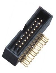 Tin Plating 2*10P 90°のすくい箱男性ヘッダーのコネクター1.27ピッチPA9T
