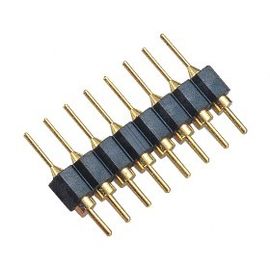 単一の列まっすぐな円形PinヘッダーH=3.0の黒2.54 mmのROHS