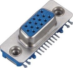 WCON Dのタイプ15ピン コネクタ25mΩの最高の接触抵抗500V AC/DCの青/黒い