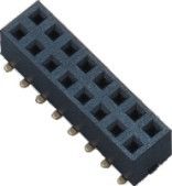 二重列180° SMT女性ヘッダーのコネクターPA9Tは2つ* 8ピン2.54をピッチ支持します
