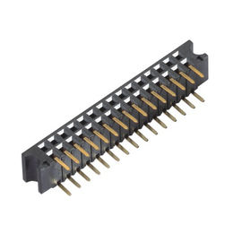 直角の2.54 mm女性ヘッダーのコネクターPA9Tの黒の金のフラッシュROHS
