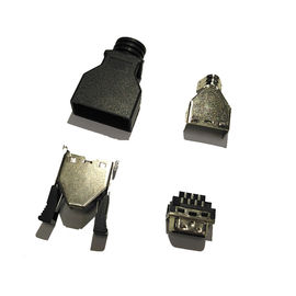 黒いコンピュータ ピン コネクタのSCSI CEN-TYPE 14 Pinの男性PBTの黒Sel.5U」Au/Sn ROHS