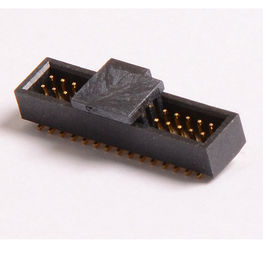 SMTのタイプ コネクタ ピン ヘッダー1.27 MmピッチPA9Tの黒の金のフラッシュROHS