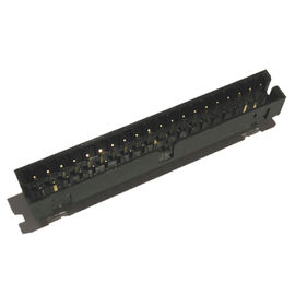 まっすぐなPA9Tの黒2.00の箱ヘッダー14P H=6.4 Sel.Goldのフラッシュ/Sn ROHS