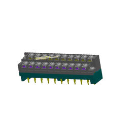ロックH=32.8 W=19.0 PBTの金のフラッシュが付いている7.62*8.0mmの障壁のターミナル ブロックのコネクター2*14P