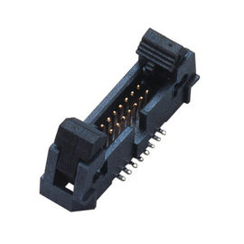40P PA9Tの黒UL94V-0の掛け金ヘッダー1.27mmのイジェクター ヘッダーの直角の短い管のパッキング