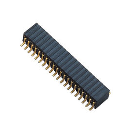 蛍光体青銅1.27mmの2x20女性ヘッダーの二重側面の挿入物90°DIP H=3.45 ROHS