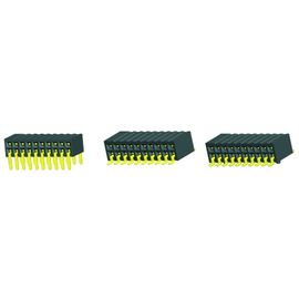 蛍光体青銅1.27mmの2x20女性ヘッダーの二重側面の挿入物90°DIP H=3.45 ROHS