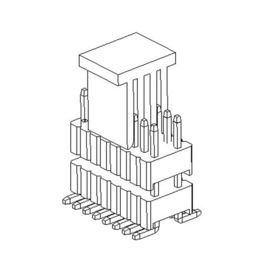 1.27mm PinヘッダーのコネクターH=1.0mm SMT Doulの列の倍のプラスチック
