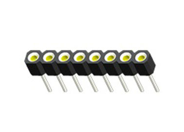単一の列まっすぐな円形PinヘッダーH=3.0の黒2.54 mmのROHS