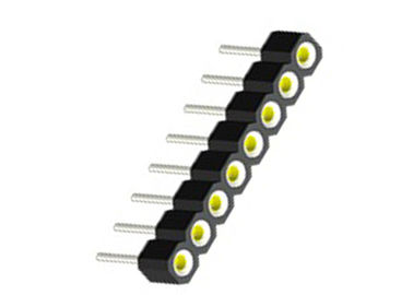 単一の列まっすぐな円形PinヘッダーH=3.0の黒2.54 mmのROHS