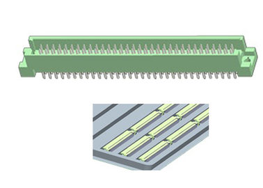 ヨーロッパのコネクターのまっすぐなすくいPBT灰色PCBの男性96Pin喧騒41612 2.54mm ROHS