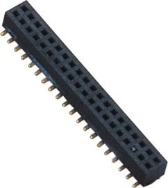 二重列ヘッダーのコネクター女性SMT PA9Tの黒に乗る1.00mmの板