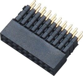 2.0mmピッチの二重列ヘッダーのコネクター、SMT女性PinヘッダーLCPの黒