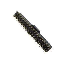 SMTのタイプPinヘッダーのコネクターFemale2.54ピッチの二重列H=7.1の金のフラッシュROHS